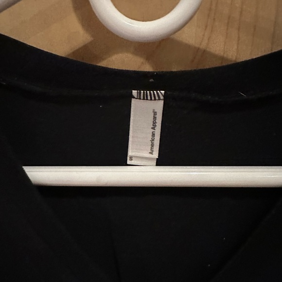 Size small black American Apparel V-neck Tri Sigma letter shirt - Picture 2 of 2